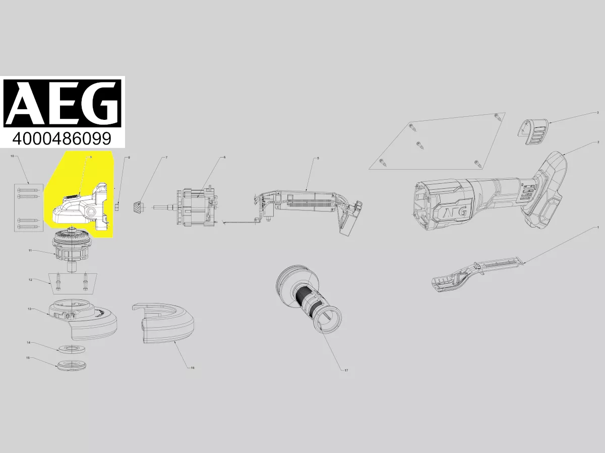 carter renvoi d\'angle réf. 4931494415 AEG